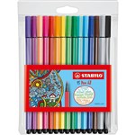 STABILO 68 FIBRE TIP PENS 10MM ASSORTED WALLET 15
