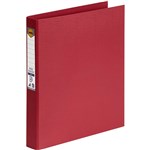 MARBIG LINEN RING BINDER PE 2D 25MM A4 DEEP RED