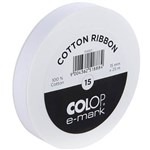 COLOP EMARK RIBBON 15MM X 25M WHITE