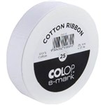 COLOP EMARK RIBBON 25MM X 25M WHITE