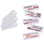COLOP EMARK SIGN WITH PUNCHED HOLE 45 X 18MM WHITE PACK 20