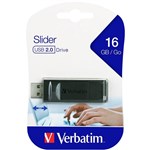 VERBATIM STORENGO SLIDER FLASH DRIVE USB 20 16GB BLACK