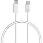 VERBATIM CHARGE AND SYNC CABLE LIGHTNING TO USBC CABLE 1M WHITE