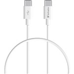 VERBATIM CHARGE AND SYNC CABLE USBC TO USBC 1M WHITE