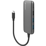 VERBATIM 4PORT HUB 1 X USBC AND 3 X USBA SPACE GREY