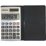 INITIATIVE POCKET CALCULATOR 8 DIGIT DUAL POWERED GREY