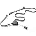DURABLE TEXTILE LANYARD FLEX WITH BADGE REEL GREYBLACK PACK 10
