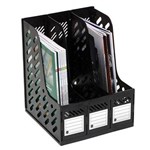 MARBIG MAGAZINE RACK 3 SECTION BLACK
