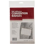 REXEL ID CONVENTION BADGES SELF ADHESIVE CLEAR PACK 24