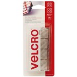 VELCRO BRAND   FASTENER 22 X 22MM SQUARES CLEAR PACK 6