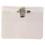 REXEL ID CARD HOLDER LARGE WITH PIN AND CLIP PACK 10