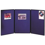 NOBO DISPLAY BOARD 3 PANEL PORTABLE 900 X 600MM BLUE