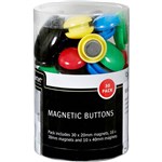 QUARTET MAGNETIC BUTTONS ASSORTED PACK 50