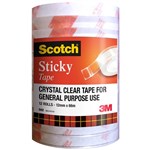 SCOTCH 502 STICKY TAPE 12MM X 66M PACK 12