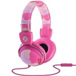 MOKI CAMO HEADPHONES INLINE MIC PINK