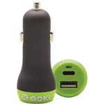 MOKI CAR CHARGER USBA AND USBC 30 BLACK