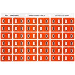 AVERY 43304 LATERAL FILE LABEL SIDE TAB D COLOUR CODE 25 X 38MM DARK ORANGE PACK 180
