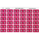 AVERY 43314 LATERAL FILE LABEL SIDE TAB N COLOUR CODE 25 X 38MM MAGENTA PACK 180
