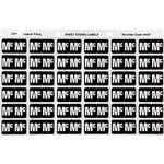AVERY 43327 LATERAL FILE LABEL SIDE TAB MC COLOUR CODE 25 X 38MM BLACK PACK 180