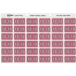 AVERY 43368 LATERAL FILE LABEL SIDE TAB YEAR CODE 18 25 X 38MM PINK PACK 180