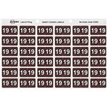 AVERY 43369 LATERAL FILE LABEL SIDE TAB YEAR CODE 19 25 X 38MM BROWN BOX 180