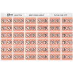 AVERY 43370 LATERAL FILE LABEL SIDE TAB YEAR CODE 20 25 X 38MM PINK BOX 180