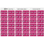 AVERY 43371 LATERAL FILE LABEL SIDE TAB YEAR CODE 21 25 X 38MM MAGENTA BOX 180