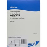 INITIATIVE MULTIPURPOSE LABELS 2UP 1996 X 1435MM PACK 100