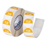 AVERY 937330 REMOVABLE DAY LABEL TUESDAY 24MM YELLOWWHITE BOX 1000