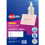 AVERY 959074 J8563 FROSTED CLEAR ADDRESS LABEL INKJET CLEAR 14UP PACK 10