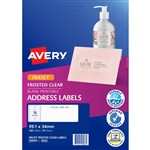 AVERY 959076 J8562 FROSTED CLEAR ADDRESS LABEL INKJET CLEAR 16UP PACK 10