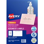 AVERY 959079 J8560 FROSTED CLEAR ADDRESS LABEL INKJET CLEAR 21UP PACK 10