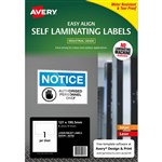 AVERY 00750 SELF LAMINATING LABELS 1UP 127 X 190MM PACK 5