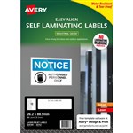 AVERY 00753 SELF LAMINATING LABELS 10UP 26 X 88MM PACK 5