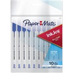 PAPERMATE INKJOY 100 BALLPOINT PENS MEDIUM BLUE PACK 10