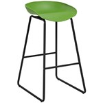 RAPIDLINE ARIES BARSTOOL BLACK POWDER COATED FRAME WITH POLYPROPYLENE SHELL SEAT LIME