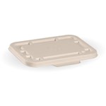 BIOPAK BIOCANE TAKEAWAY BASE LID FITS 500 AND 600ML NATURAL PACK 125