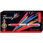 BIC INTENSITY PERMANENT MARKER BULLET ULTRA FINE RED BOX 12