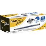 BIC VELLEDA 1721 WHITEBOARD MARKER BULLET FINE BLACK BOX 24