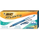 BIC ATLANTIS EXACT RETRACTABLE BALLPOINT PEN 07MM BLUE BOX 12