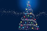 CHRISTMAS CARD TREE OF LIGHTS