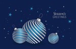CHRISTMAS CARD BEAUTIFUL BAUBLES 