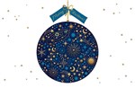 CHRISTMAS CARD VIBRANT BAUBLES