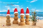 CHRISTMAS CARD SANTAS GREETING