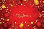 CHRISTMAS CARD FLYING SANTA