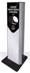 ELITE HAND SANITISING STATION BRUSHED SILVER