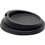 BIOPAK BIOCUP PS CUP LID LARGE 90MM BLACK PACK 50