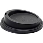 BIOPAK BIOCUP PLA CUP LIDS LARGE 94MM BLACK PACK 50