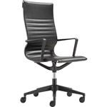 BURO DIABLO TASK CHAIR HIGH BACK ARMS PU BLACK