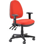 BURO VERVE TASK CHAIR HIGH BACK 3LEVER ARMS RED